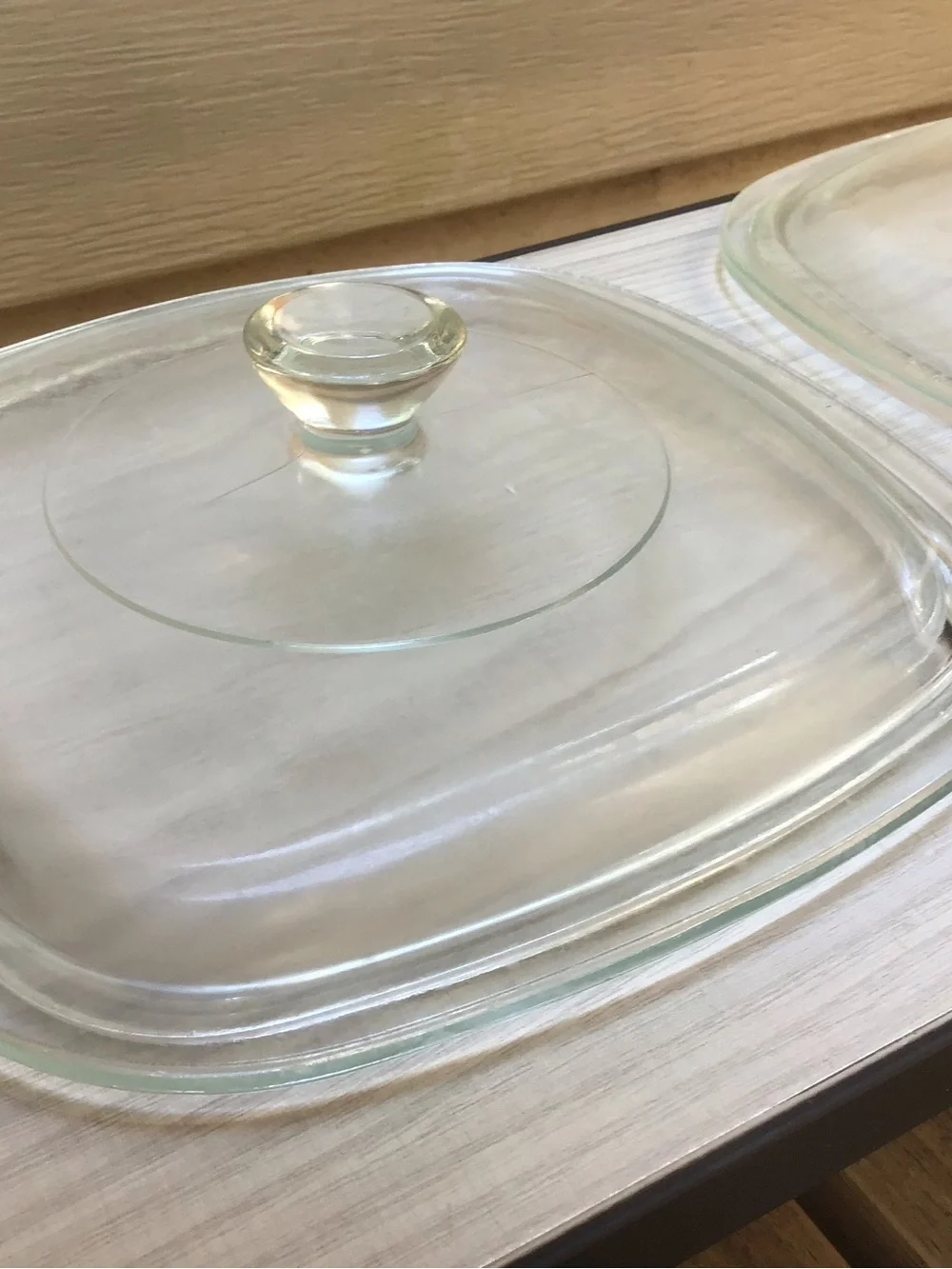 Two Pyrex P-7-C Square Replacement Casserole Lids - Picture 2 of 6
